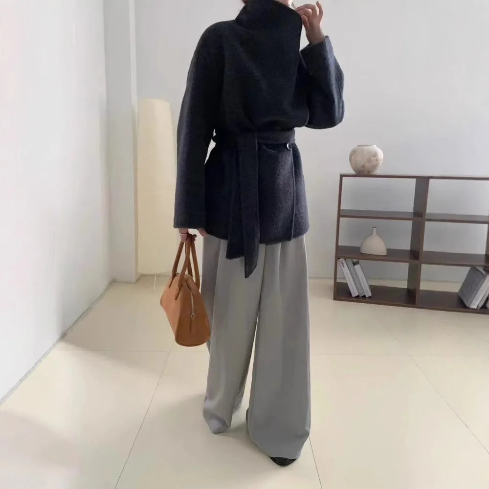 Velmira – Luxury silk, wool and cashmere coat