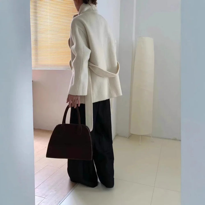 Velmira – Luxury silk, wool and cashmere coat