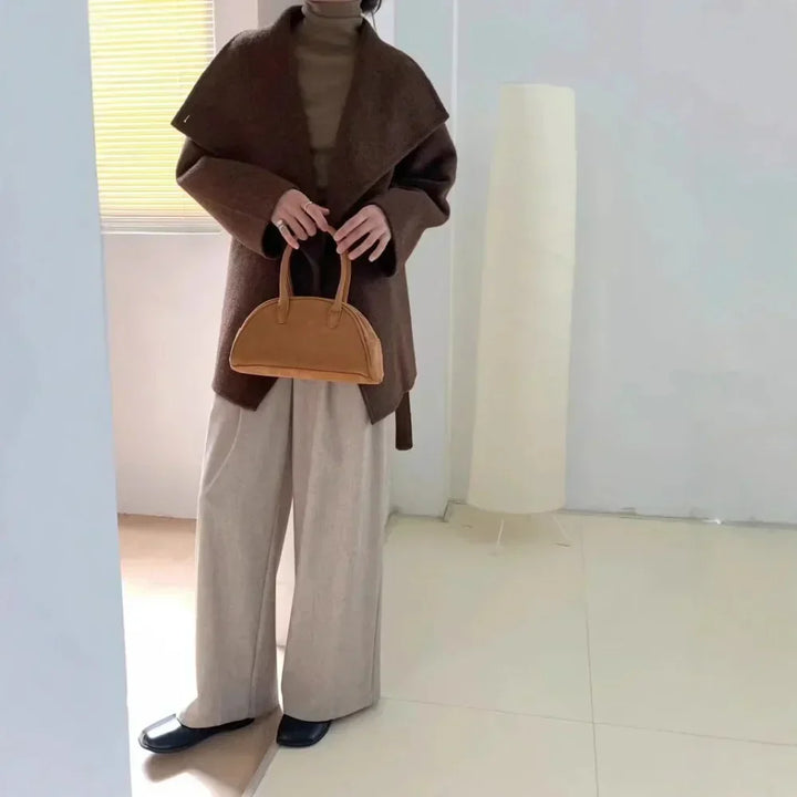 Velmira – Luxury silk, wool and cashmere coat