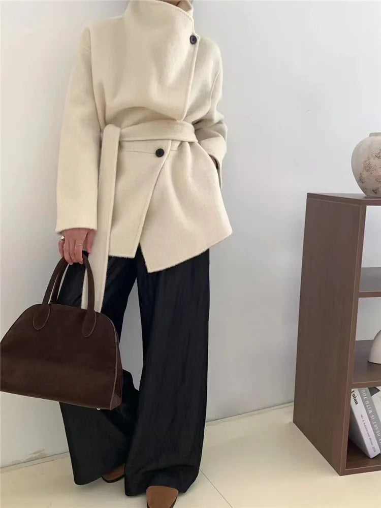 Velmira – Luxury silk, wool and cashmere coat