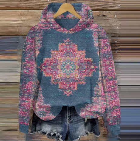 Ivy | Boho Mosaic Medallion Print Hoodie