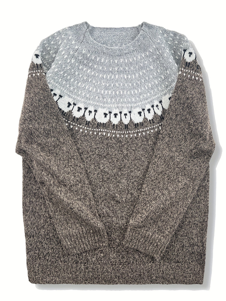 Nordic | Elegant Vintage Crew Neck Sweater